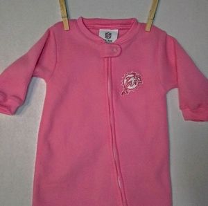 NFL Miami Dolphins baby fleece sleeper pajamas